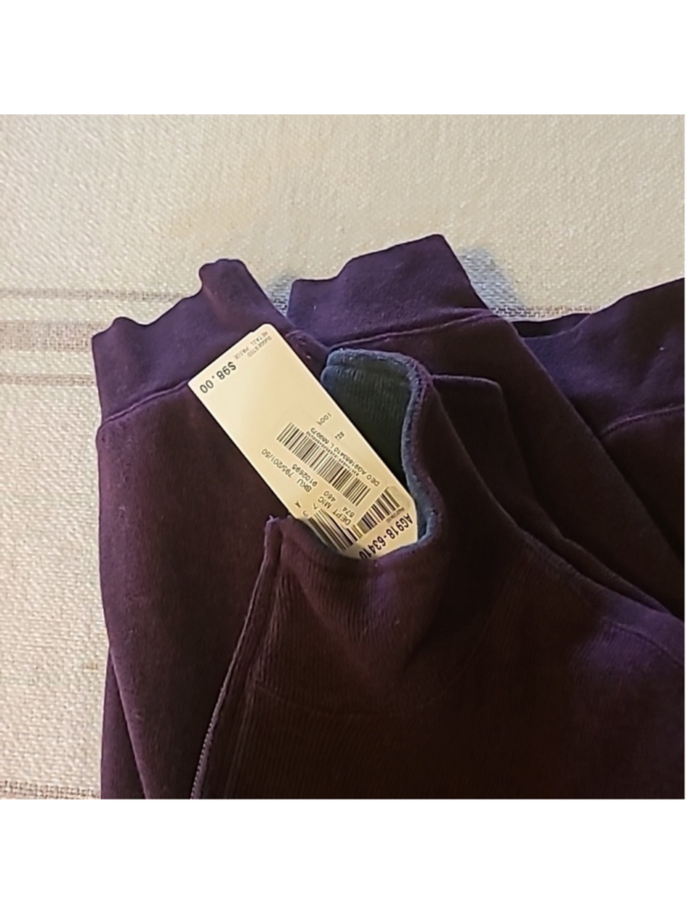 Pendleton 1/4 zippered NWT 100%cotton burgundy sz. Large.(#2492E) - Picture 14 of 15